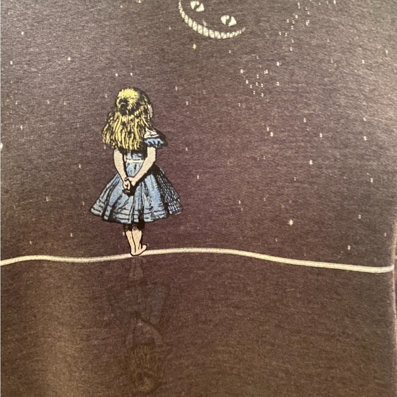 Alice in Wonderland & Cheshire Cat Starry Night hoodie - Picture 2 of 4
